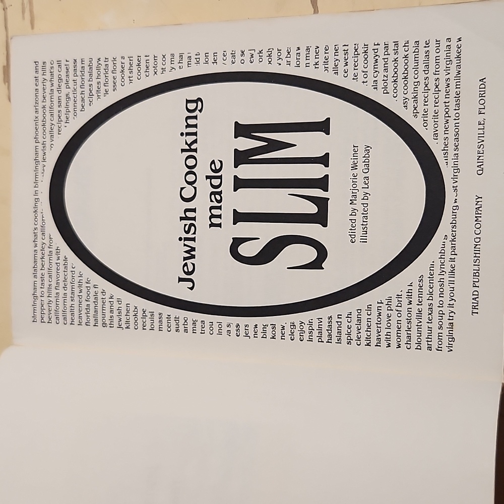 Jewish Cooking Made Slim Vintage Cookbook 1983 Softcover